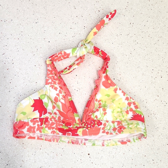 Janie and Jack Other - JANIE and JACK floral ruffle bikini top 2T girls triangle swim/beach halter